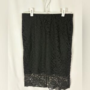 Mossimo Black Lace Pencil Skirt